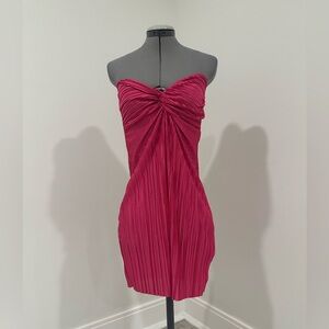 Pink Strapless Mini Dress